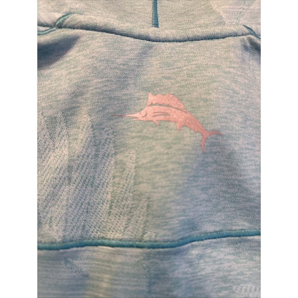 Tommy Bahama Sea Glass Green Island Zone Palm Coast Quarter Zip LightwtMen's XLT - Picture 9 of 9